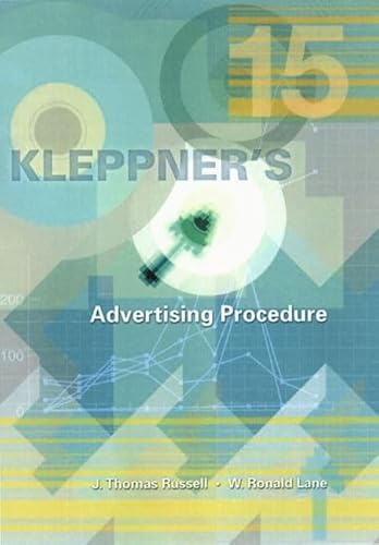 Imagen de archivo de Kleppner's Advertising Procedure (15th Edition) a la venta por HPB-Red