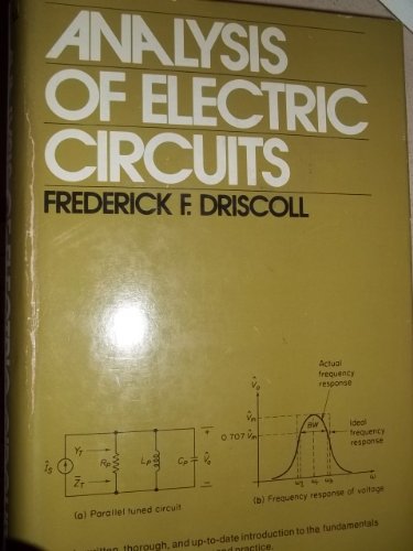 Imagen de archivo de Analysis of electric circuits (Prentice-Hall series in electronic technology) a la venta por Wonder Book