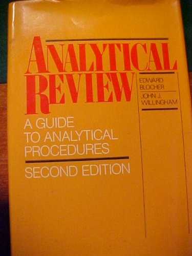 Imagen de archivo de Analytical Review: A Guide to Analytical Procedures (Accounting and Finance Practice Series) a la venta por ShowMe D Books
