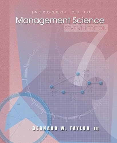 Beispielbild fr Introduction to Management Science zum Verkauf von Better World Books