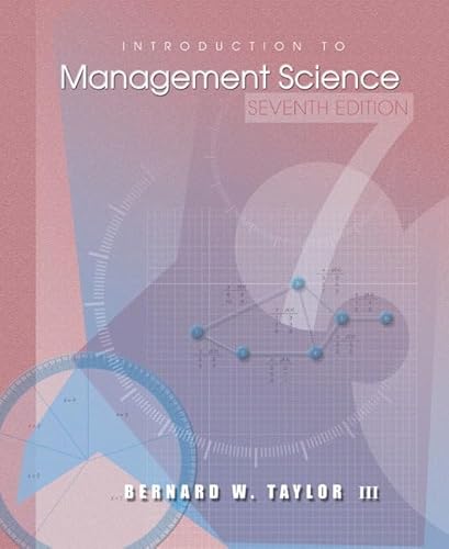 Imagen de archivo de Introduction to Management Science a la venta por Better World Books