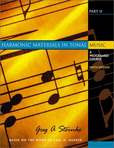 Stock image for Harmonic Materials in Tonal Music: A Programmed Course for sale by GoldenWavesOfBooks