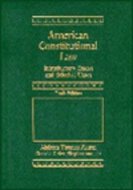 Imagen de archivo de American Constitutional Law: Introductory Essays and Selected Cases a la venta por Commonwealth Book Company, Inc.