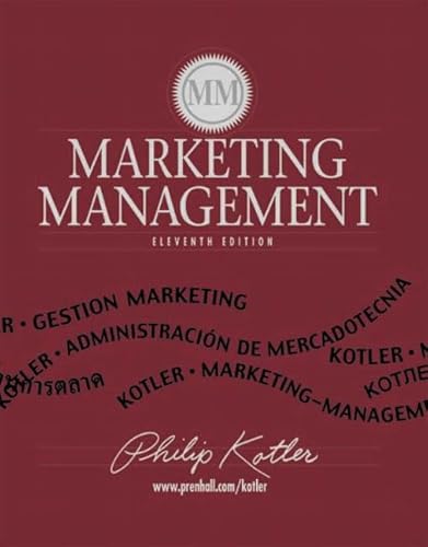 Imagen de archivo de Marketing Management a la venta por Books of the Smoky Mountains