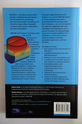 9780130336316: Matlab 6 for Engineers