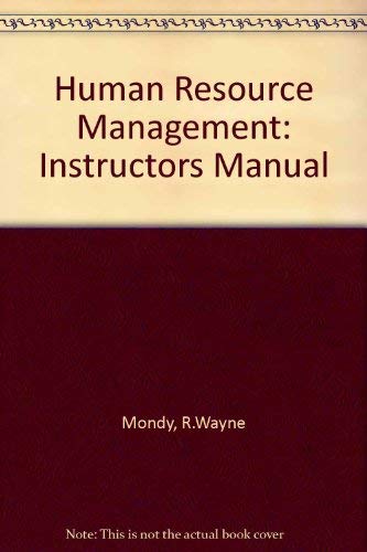 Stock image for Human Resource Management: Instructors Manual for sale by HPB-Red