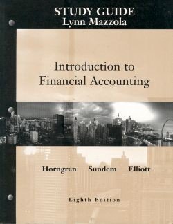 Beispielbild fr Introduction to Financial Accounting: Study Guide zum Verkauf von gearbooks