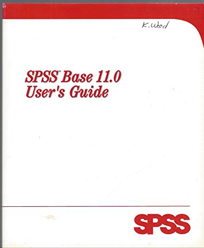 SPSS 11.0 Base Users Guide.
