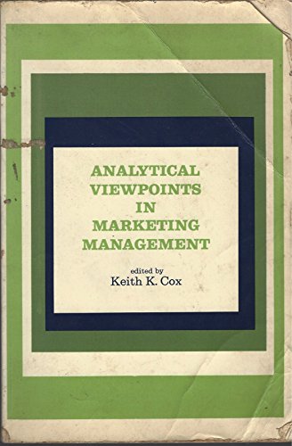 Beispielbild fr Analytical Viewpoints in Marketing Management zum Verkauf von ThriftBooks-Dallas