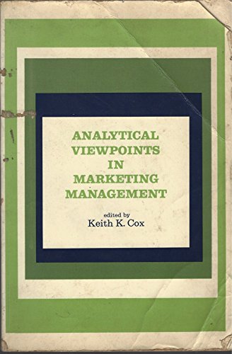 Stock image for Analytical Viewpoints in Marketing Management for sale by ThriftBooks-Dallas