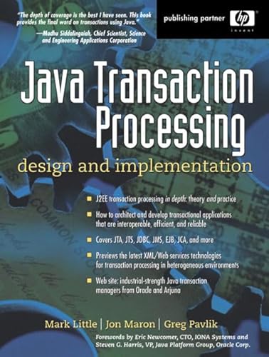 9780130352903: Java Transaction Processing: Design and Implementation