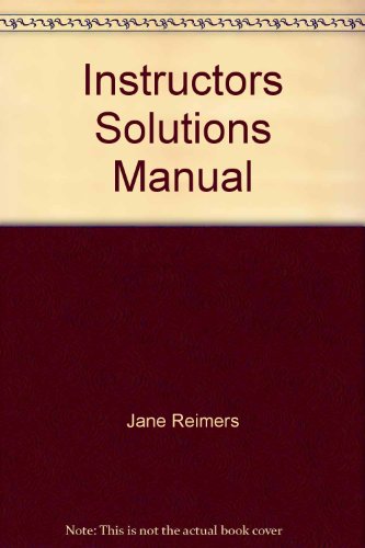 Imagen de archivo de Instructor's Solutions Manula for Financial Accounting: A Business Process Approach a la venta por BookHolders