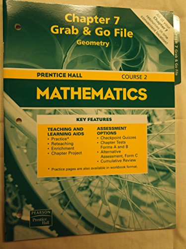 9780130377166: Prentice Hall Mathematics Chapter 7 Grab & Go File Geometry Course 2
