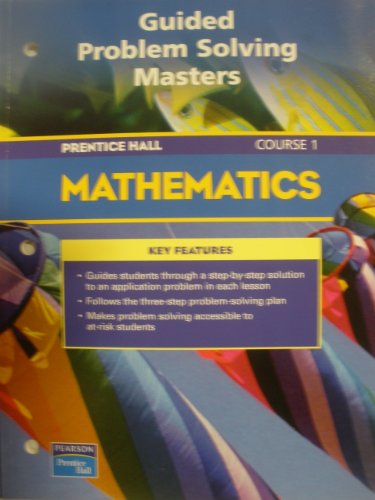 Stock image for PRENTICE HALL MATH COURSE 1 GUIDED PROBLEM SOLVING BLACKLINE MASTERS 2004 C for sale by Allied Book Company Inc.