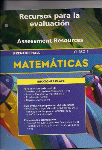 Stock image for Recursos Para La Evaluacion - Assessment Resourses (Matematics - Mathematics, Curso 1 - Course 1) for sale by Nationwide_Text