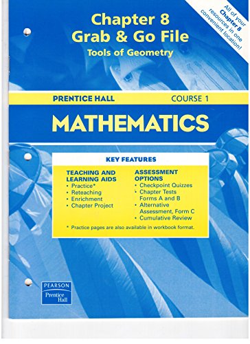 Stock image for Prentice Hall Mathematics Course 1 Grab & Go File, Chapter 8-Tools Of Geometry (2004 Copyright) for sale by ~Bookworksonline~