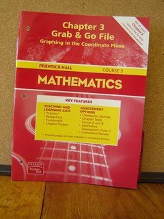 Stock image for Mathematics Chapter 3 Grab&Go File Graphing in the Coordinate Plane Course 3 for sale by Allied Book Company Inc.