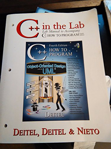 Imagen de archivo de C++ in the Lab: Lab Manual a la venta por ThriftBooks-Dallas