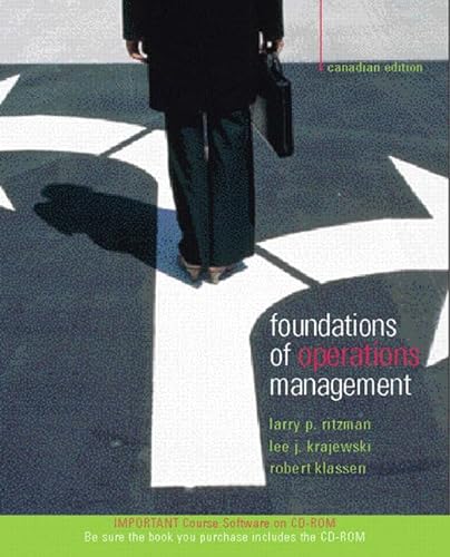Imagen de archivo de Foundation of Operations Management a la venta por Better World Books