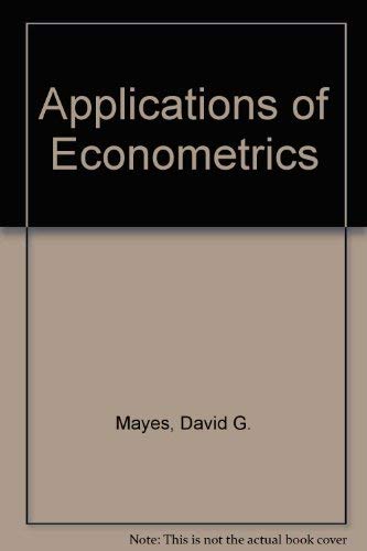 Stock image for Applications of econometrics for sale by Irish Booksellers