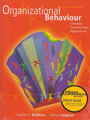 Beispielbild fr Organizational Behaviour: Concepts, Controversies, Applications, Third Canadian Edition zum Verkauf von HPB-Red