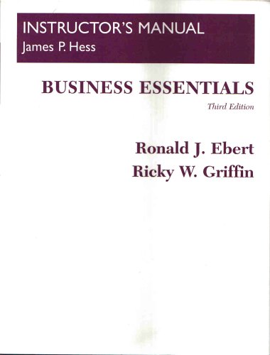 9780130400116: Business Essentials, Thrid Edition