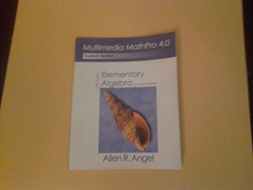 Stock image for Multimedia Mathpro 4.0: Elementary Algebra for College Students for sale by HPB-Red