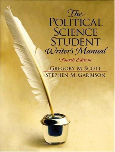 Imagen de archivo de The Political Science Student Writer's Manual a la venta por Mt. Baker Books