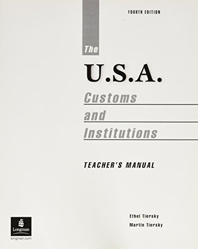 Beispielbild fr The U.S.A: Customs and Institutions zum Verkauf von ThriftBooks-Atlanta