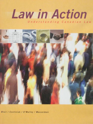 9780130405920: Law in Action : Understanding Canadian Law