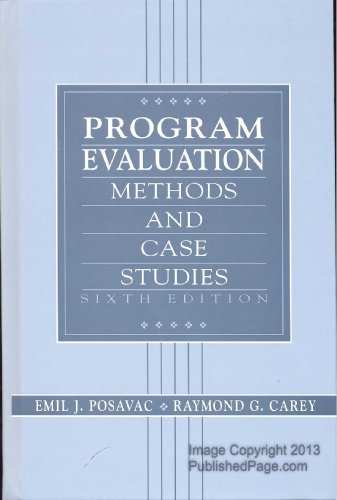 9780130409669: Program Evaluation: Methods and Case Studies