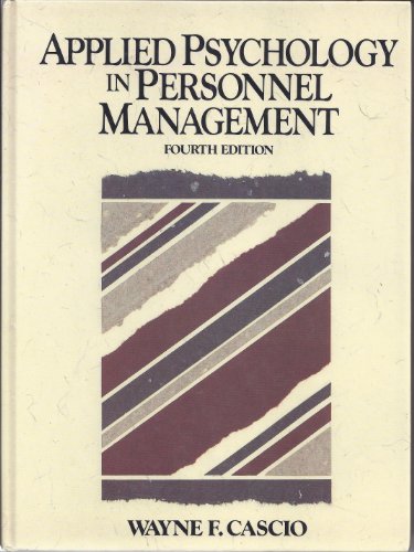 Beispielbild fr Applied Psychology in Personnel Management zum Verkauf von Better World Books