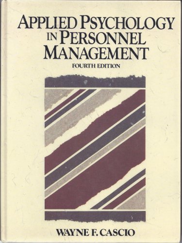 Imagen de archivo de Applied Psychology in Personnel Management a la venta por Better World Books