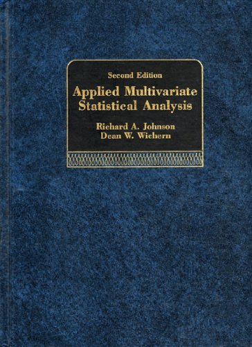 Beispielbild fr Applied Multivariate Statistical Analysis zum Verkauf von Better World Books