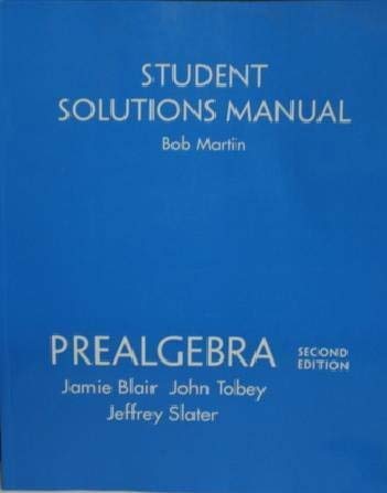 Beispielbild fr Student Solutions Manual (Prealgebra Second Edition) zum Verkauf von The Book Cellar, LLC