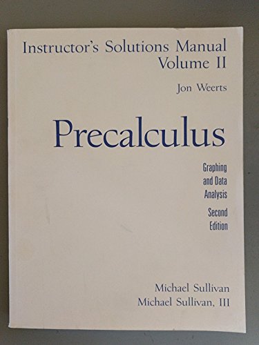 instructor's Solutions Manual, Volume 2 (9780130416469) by Michael Sullivan