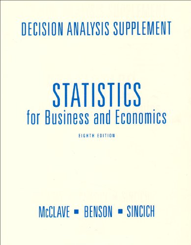 Imagen de archivo de Decision Analysis Supplement (For) Statistics for Business and Economics: Analysis Supplement a la venta por Phatpocket Limited