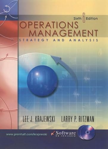 Beispielbild fr Operations Management: Strategy and Analysis zum Verkauf von ThriftBooks-Atlanta