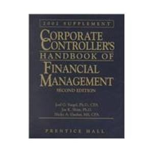 Beispielbild fr Corporate Controllers Handbook of Financial Management 2002 (Corporate Controller's Handbook of Financial Management Supplement) zum Verkauf von Better World Books