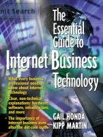 Beispielbild fr The Essential Guide to Internet Business Technology zum Verkauf von Better World Books