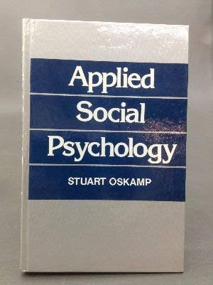 Beispielbild fr Applied Social Psychology zum Verkauf von Better World Books