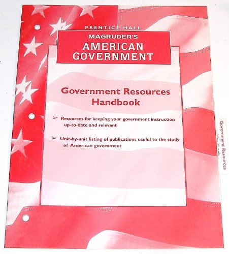 Magruder's American Government: Government Resources Handbook (9780130438393) by Pearson Prentice Hall