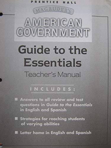 9780130438423: Guide to the Essentials Teacher's Manual (Prentice Hall Magruder's American Government)