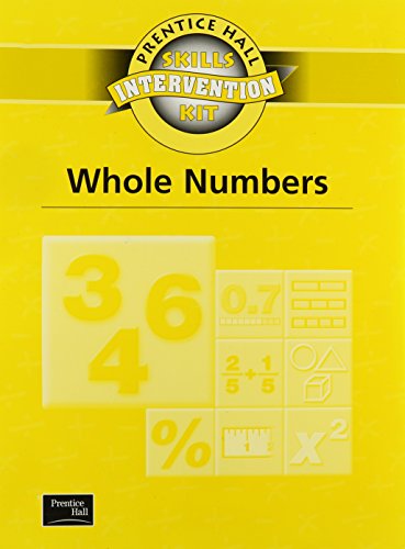 Stock image for SKILLS INTERVENTION UNIT WHOLE NUMBERS WKBK 2001C (Prentice Hall Skills Intervention Kit) for sale by Discover Books