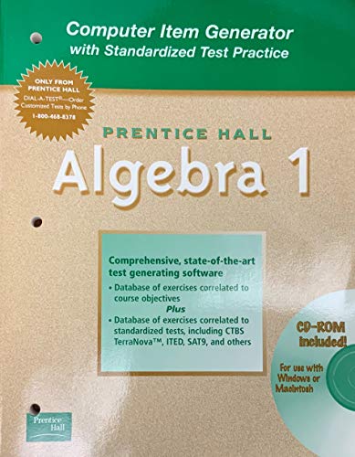Algebra 1 by Smith Computer Item Generator Book 2001c (9780130443915) by [???]