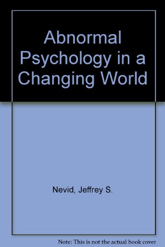 Beispielbild fr Abnormal Psychology in a Changing World zum Verkauf von ThriftBooks-Dallas