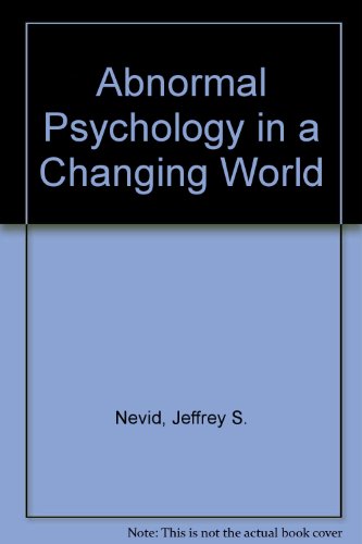 Imagen de archivo de Abnormal Psychology in a Changing World a la venta por Better World Books