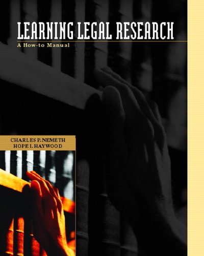 Stock image for Learning Legal Research: A How-To Manual for sale by ThriftBooks-Atlanta