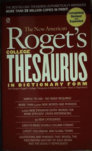 Beispielbild fr The New American Roget's College Thesaurus in Dictionary Form zum Verkauf von SecondSale