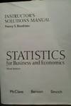 Stock image for Statistics for Business and Economics: Instructors Solutions Manual for sale by HPB-Red